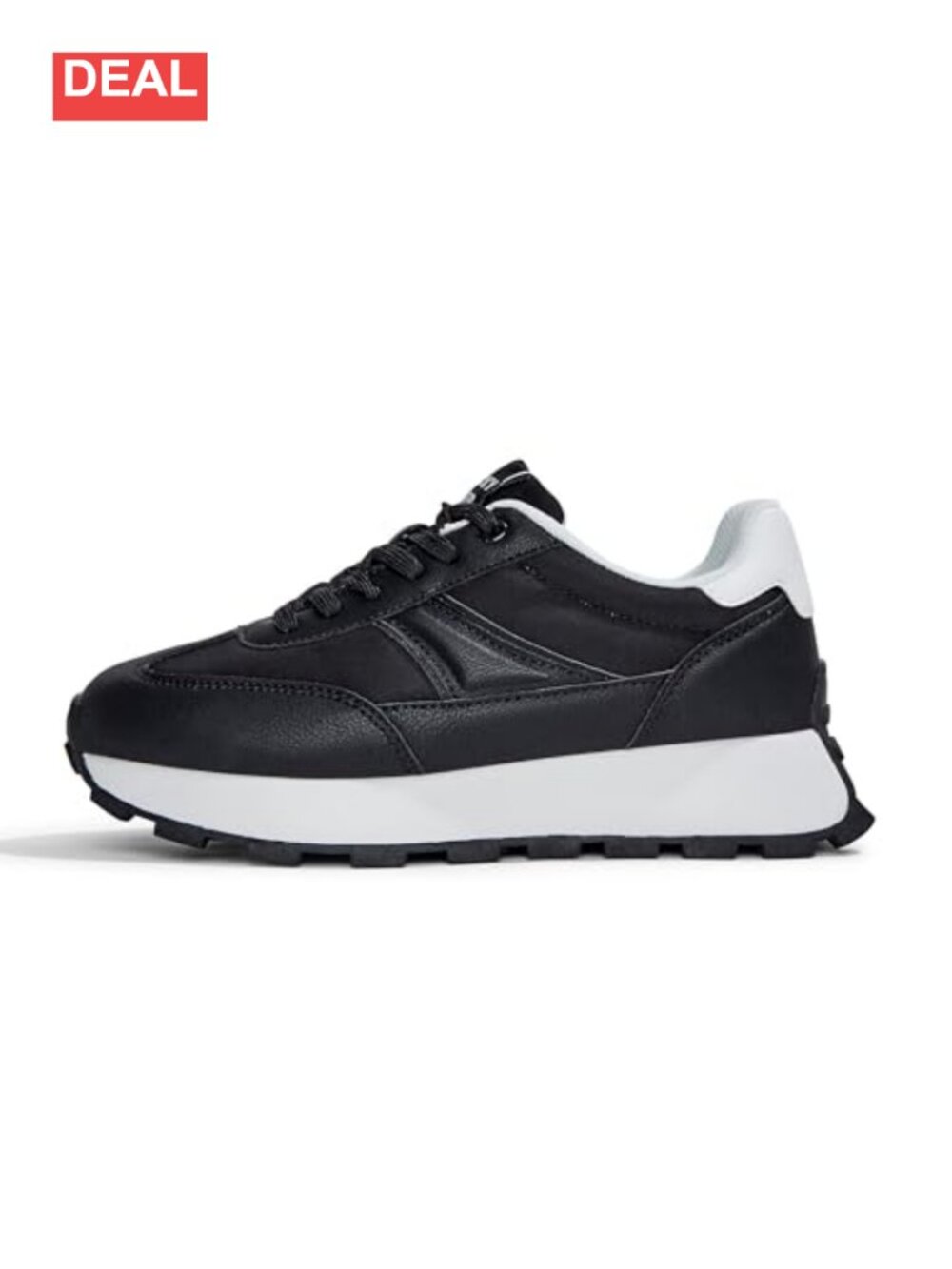 Platform Retro Sneakers Classic Walking Shoes Lace-Up Memory Foam